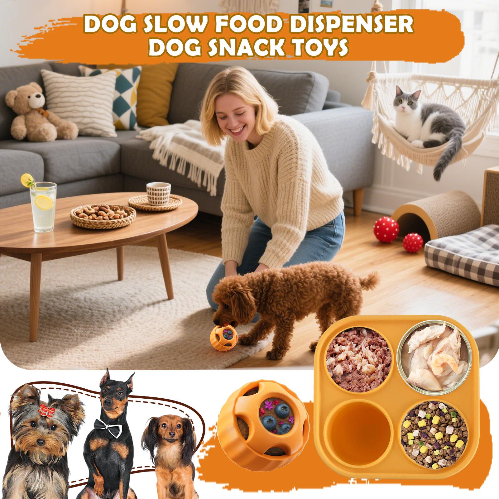 Dog Puzzle Feeder Toy - Mainan Anjing Pengeluar Camilan, Mainan Puzzle