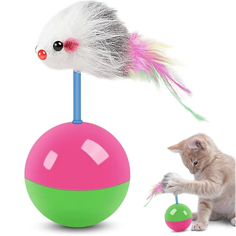 Interactive Squeaky Plush Dog Toy - Mainan Kucing Interaktif Bola Tikus Bukan