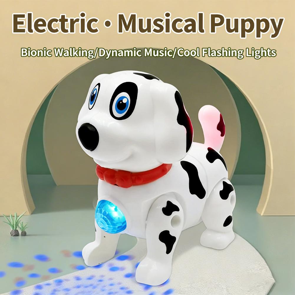 Suction Cup Dog Tug Toy - Mainan Anjing Robot Elektrik Berjalan, Dalmatian