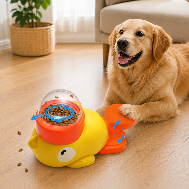 Dog Puzzle Feeder Toy - Mainan Pelatih Hewan Peliharaan Interaktif dengan