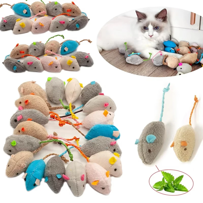 5 Buah Mainan Tikus Kucing Rat - Catnip Interactive Plush Mouse ulasan dan harga