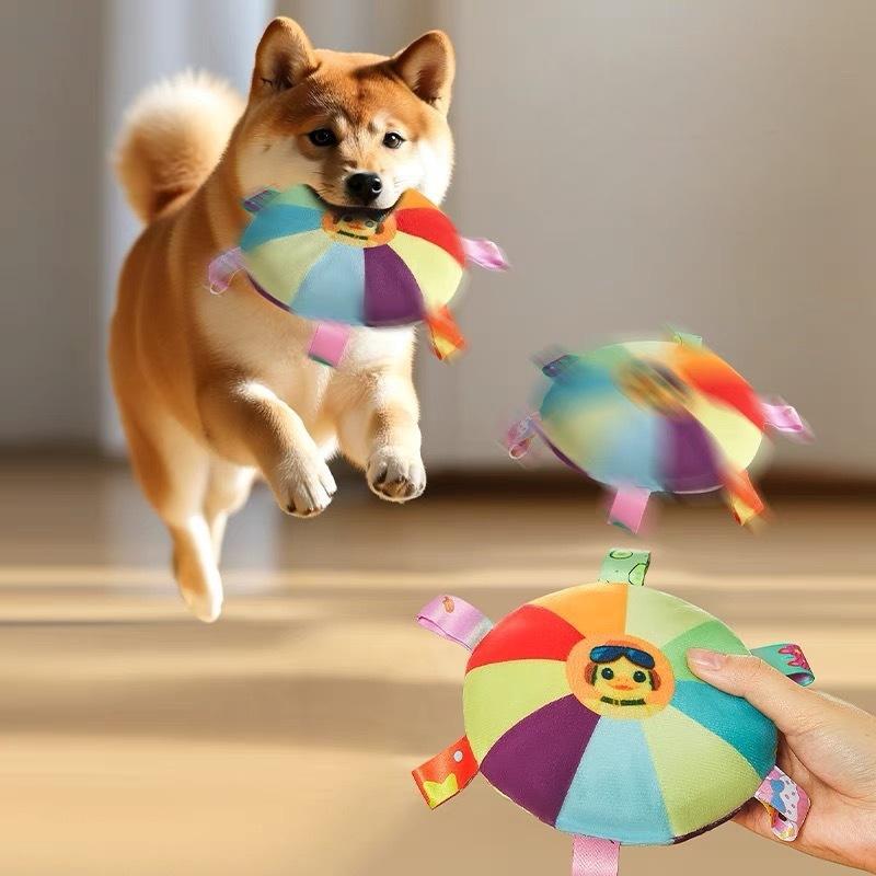 Mainan Anjing Plush Berbunyi,  - Flying Disc Dog Training Toy ulasan dan harga